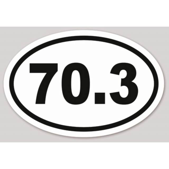 70.3 Half Ironman Triathlon - Oval Sticker
