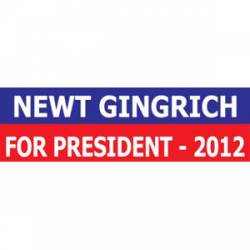 Newt Gingrich For President - Bumper Sticker
