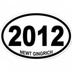 Newt Gingrich 2012 - Oval Sticker