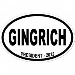 Newt Gingrich For President - Oval Sticker
