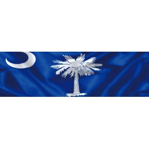 South Carolina Wavy Flag - Bumper Sticker