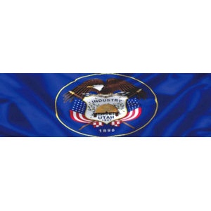 Utah Wavy Flag - Bumper Sticker