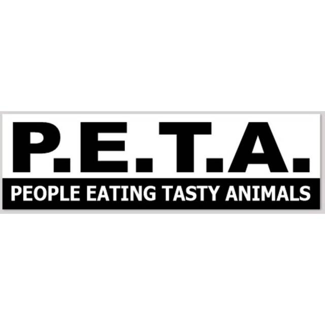 .A People Eating Tasty Animals - Bumper Sticker at Sticker Shoppe .A People Eating Tasty Animals - Bumper Sticker at Sticker Shoppe