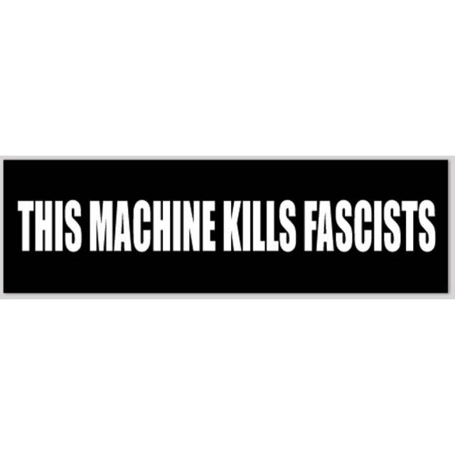Metal License Plate Frame Vinyl Insert This Machine Kills Fascists 