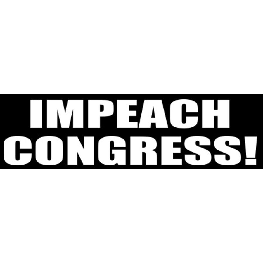 Impeach Congress Black & White Bumper Sticker at Sticker Shoppe