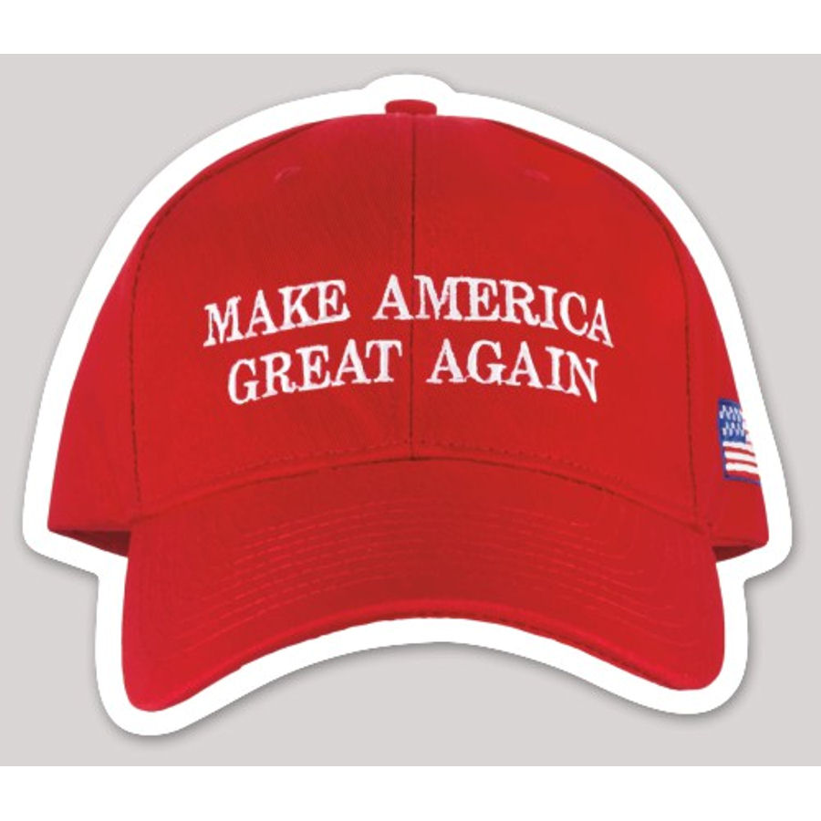 Make America Great Again Red Donald Trump Hat 2024 - Vinyl Sticker
