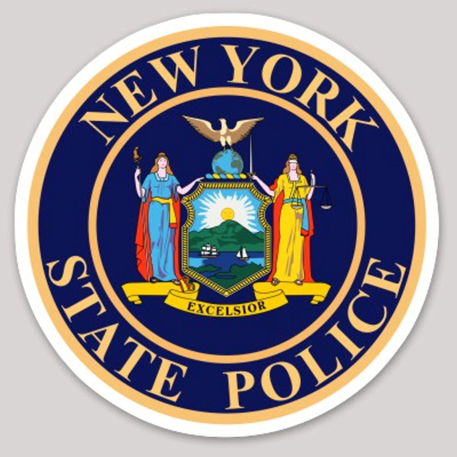 New York State Police Round Vinyl Sticker at Sticker Shoppe