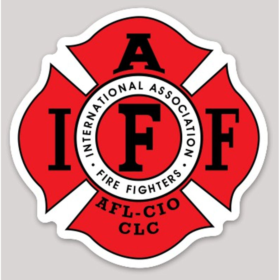 Red & Black Maltese Cross IAFF International Association Firefighters