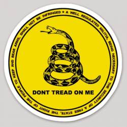 Gadsden Don't Tread On Me Round - Vinyl Sticker