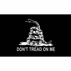 Don't Tread On Me Black & White Subdued - Vinyl Sticker