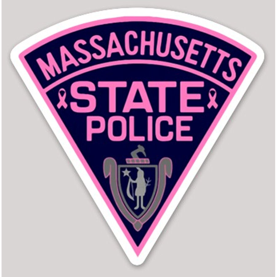Massachusetts State Police Pink Breast Cancer Awareness - Vinyl Sticker