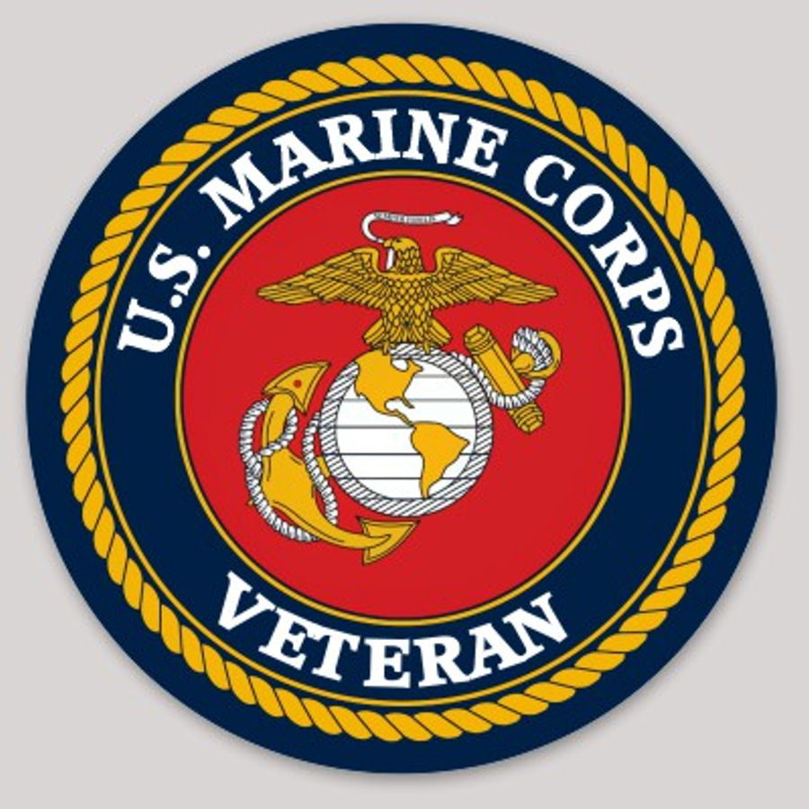 U.S. Marine Corps Veteran Vinyl Sticker at Sticker Shoppe