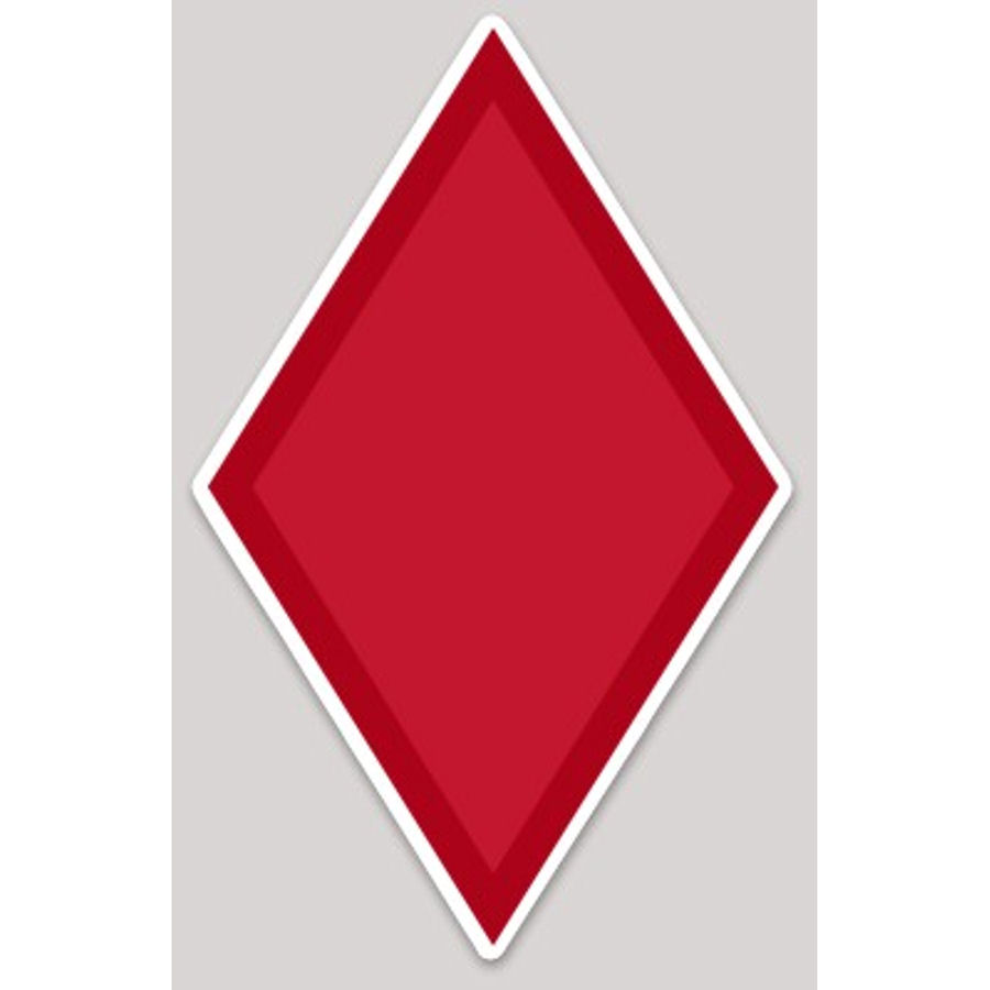 United States Army 5th Infantry Division Red Diamond Logo - Vinyl Sticker