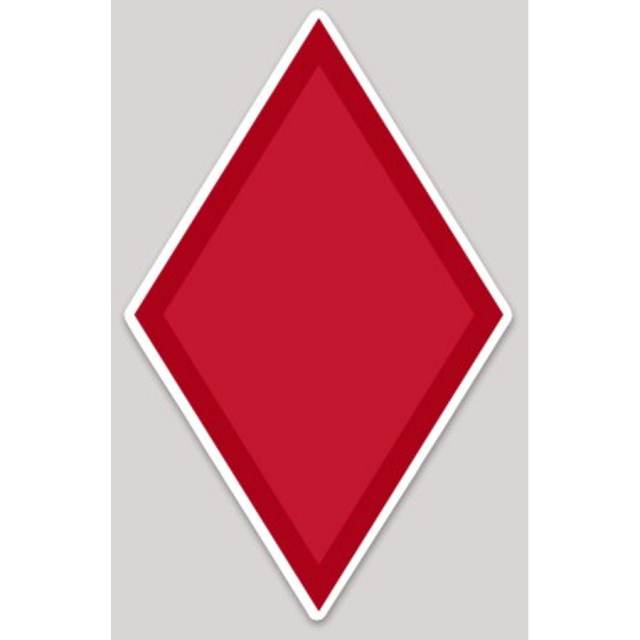 United States Army 5th Infantry Division Red Diamond Logo - Vinyl Sticker