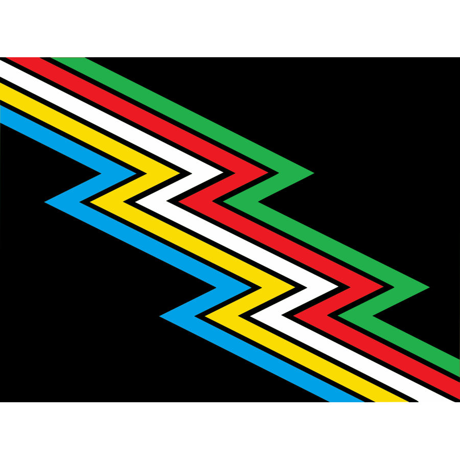 Disability Pride Lightning Bolt Flag - Vinyl Sticker at Sticker Shoppe