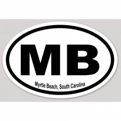 Myrtle Beach South Carolina - Oval Sticker