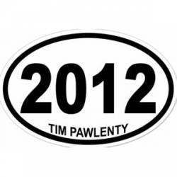 Tim Pawlenty 2012 - Oval Sticker