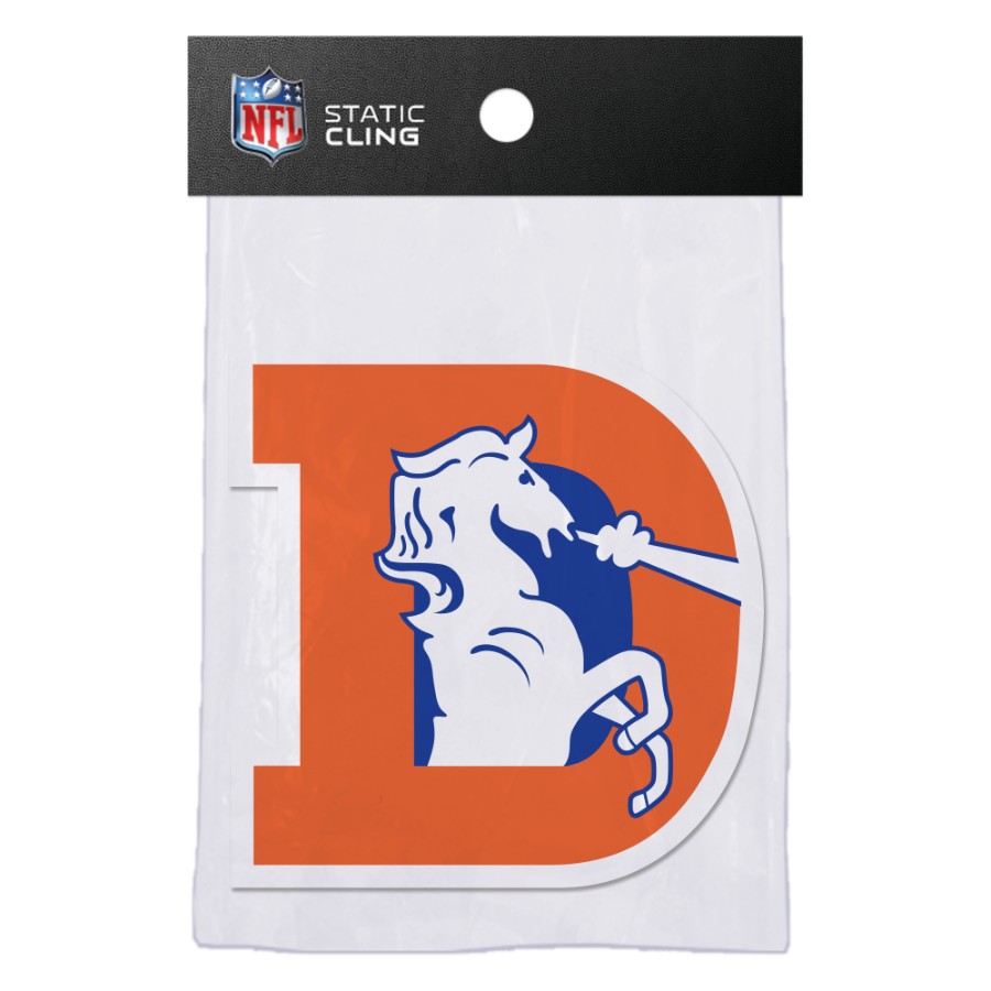 Denver Broncos Retro - 5x5 Shape Cut Die Cut Static Cling