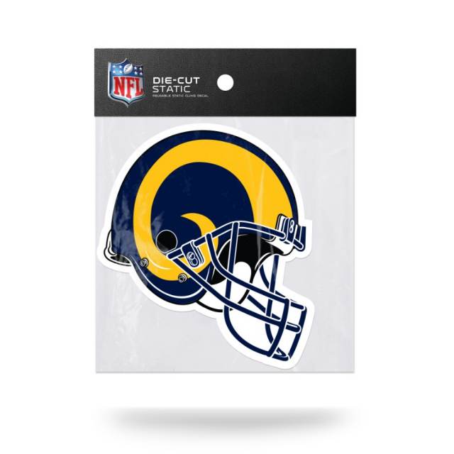 Los Angeles Rams Retro Helmet - 5x5 Shape Cut Die Cut Static Cling at Sticker Shoppe Los Angeles Rams Retro Helmet - 5x5 Shape Cut Die Cut Static Cling at Sticker Shoppe