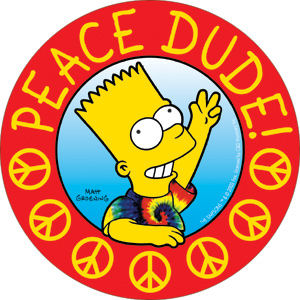 Bart Peace Dude - Sticker