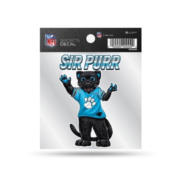 Carolina Panthers Mascot Sir Purr - 4x4 Vinyl Sticker at Sticker