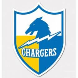 Los Angeles Chargers Retro Shield - 4x4 Vinyl Sticker
