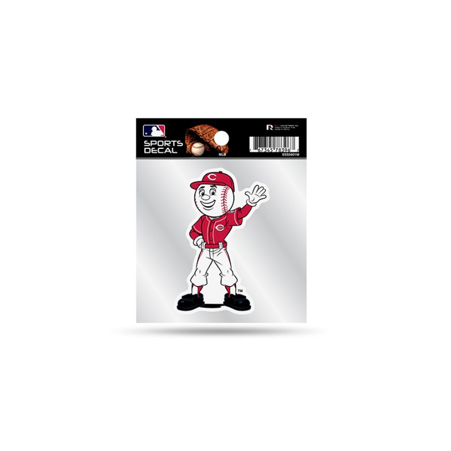Cincinnati Reds Mascot - 4x4 Vinyl Sticker at Sticker Shoppe