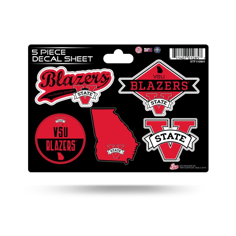 Valdosta State University Blazers - 5 Piece Sticker Sheet