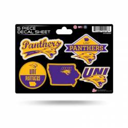 Northern Iowa University Panthers - 5 Piece Sticker Sheet