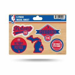 Detroit Pistons - 5 Piece Sticker Sheet