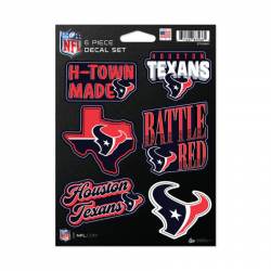 Houston Texans - Sheet Of 6 Vinyl Stickers