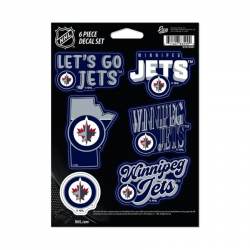 Winnipeg Jets - Sheet Of 6 Vinyl Stickers