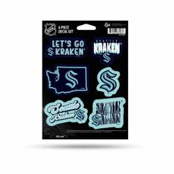 Seattle Kraken - Sheet Of 6 Vinyl Stickers