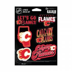 Calgary Flames - Sheet Of 6 Vinyl Stickers