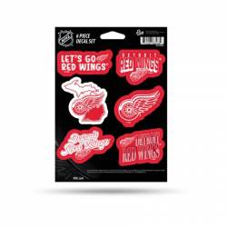 Detroit Red Wings - Sheet Of 6 Vinyl Stickers