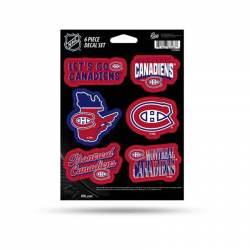 Montreal Canadiens - Sheet Of 6 Vinyl Stickers