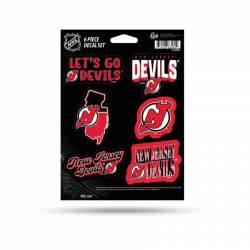 New Jersey Devils - Sheet Of 6 Vinyl Stickers
