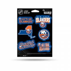 New York Islanders - Sheet Of 6 Vinyl Stickers