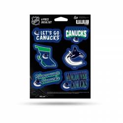Vancouver Canucks - Sheet Of 6 Vinyl Stickers