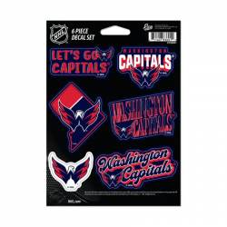 Washington Capitals - Sheet Of 6 Vinyl Stickers