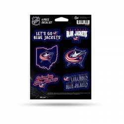 Columbus Blue Jackets - Sheet Of 6 Vinyl Stickers