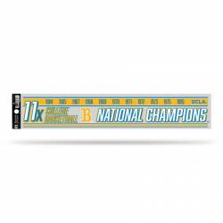 UCLA Bruins 11 Time College Basketball Champions - 3x17 Clear Vinyl Sticker