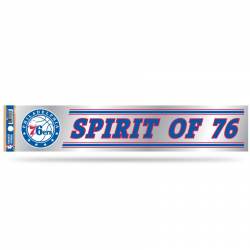 Philadelphia 76ers Spirt Of 76 Slogan - 3x17 Clear Vinyl Sticker
