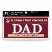 Florida State University Seminoles Dad - 3x6 True Pride Vinyl Sticker