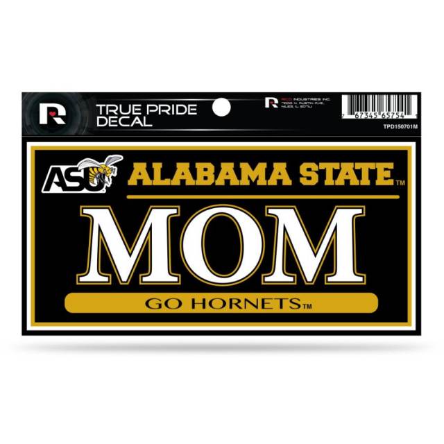 Alabama State University Hornets Mom - 3x6 True Pride Vinyl Sticker