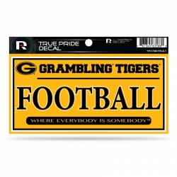Grambling State University Tigers Football Yellow - 3x6 True Pride Vinyl Sticker