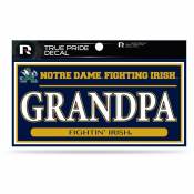 University Of Notre Dame Fighting Irish Grandpa - 3x6 True Pride Vinyl Sticker
