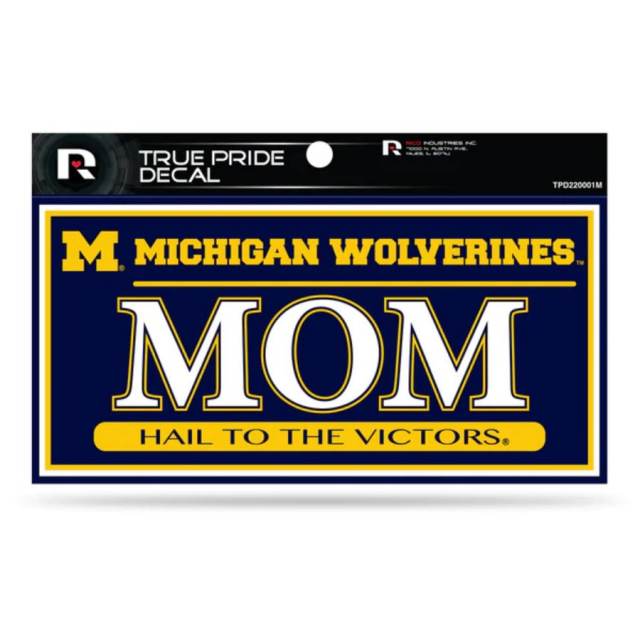 University Of Michigan Wolverines Mom - 3x6 True Pride Vinyl Sticker