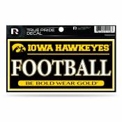 University Of Iowa Hawkeyes Football - 3x6 True Pride Vinyl Sticker
