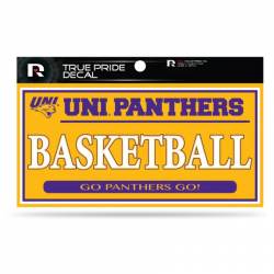 Northern Iowa University Panthers Basketball Gold - 3x6 True Pride Vinyl Sticker